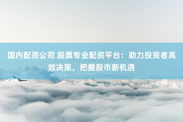 国内配资公司 股票专业配资平台：助力投资者高效决策，把握股市新机遇